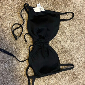 Aerie Bandeau Stule Black Swimsuit bikini top XL